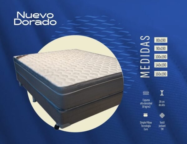 🛏️ Colchón de Espuma Flexigom Nuevo Dorado